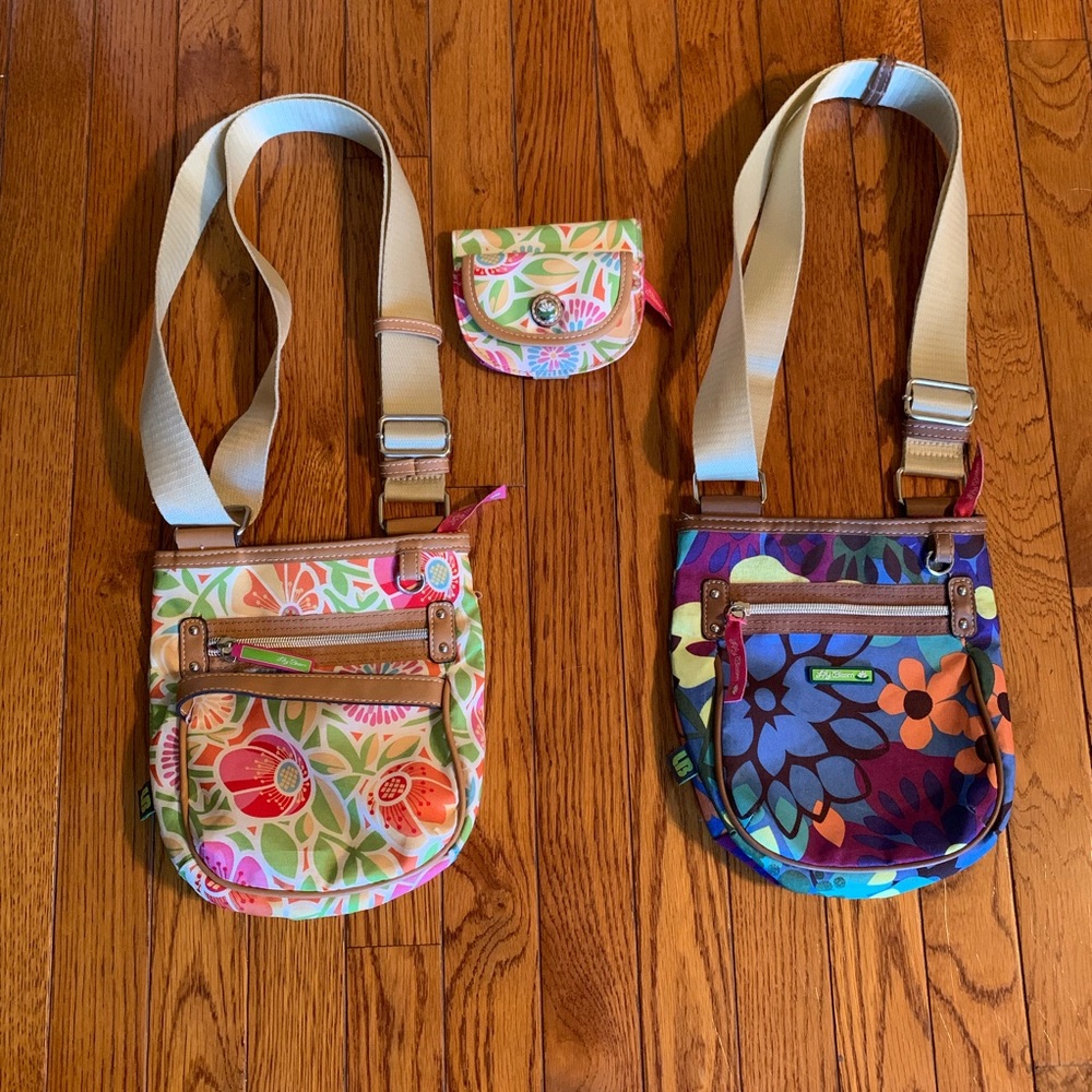 2 Lily bloom crossbody purses and matching wallet